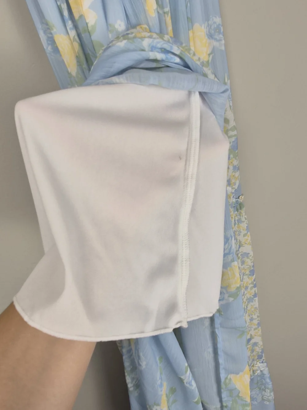 Altar'd State Floral Tiered Ruffle Maxi Dress Light Blue Cottagecore Coquette M - Picture 10 of 16